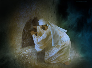 Ezekiel digs hole in wall