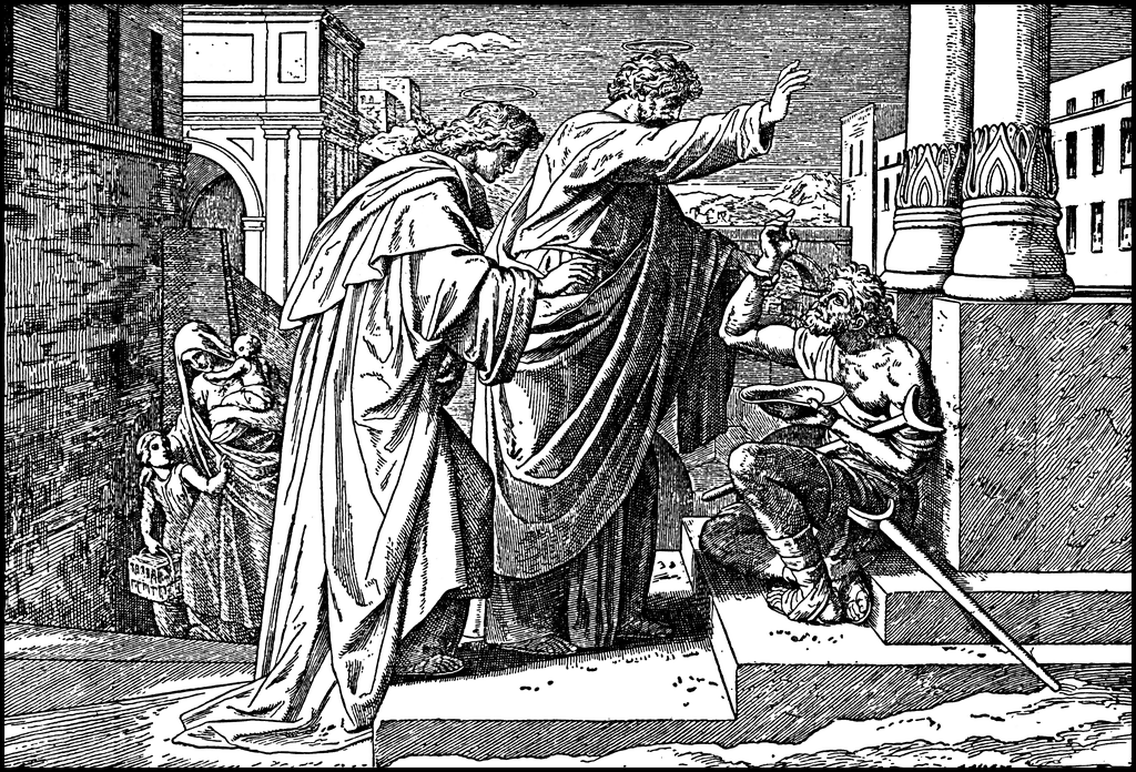 Peter heals a lame beggar at the Temple (Acts 31 310). Bible Blender