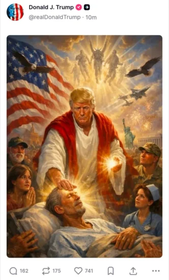 trump as american jesus