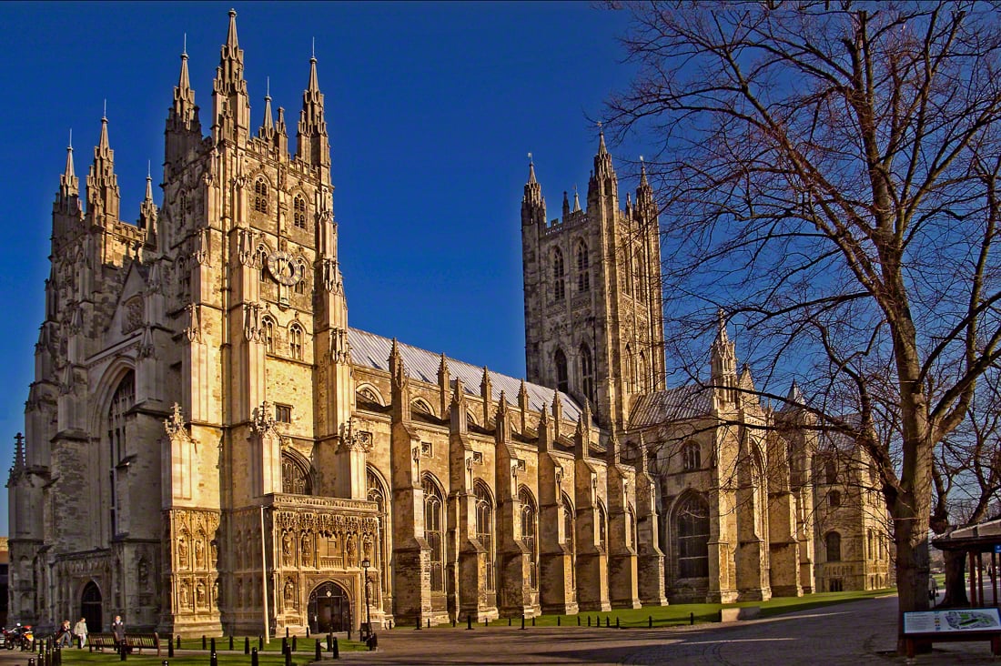 Canterbury Cathedral UK from the south-west
