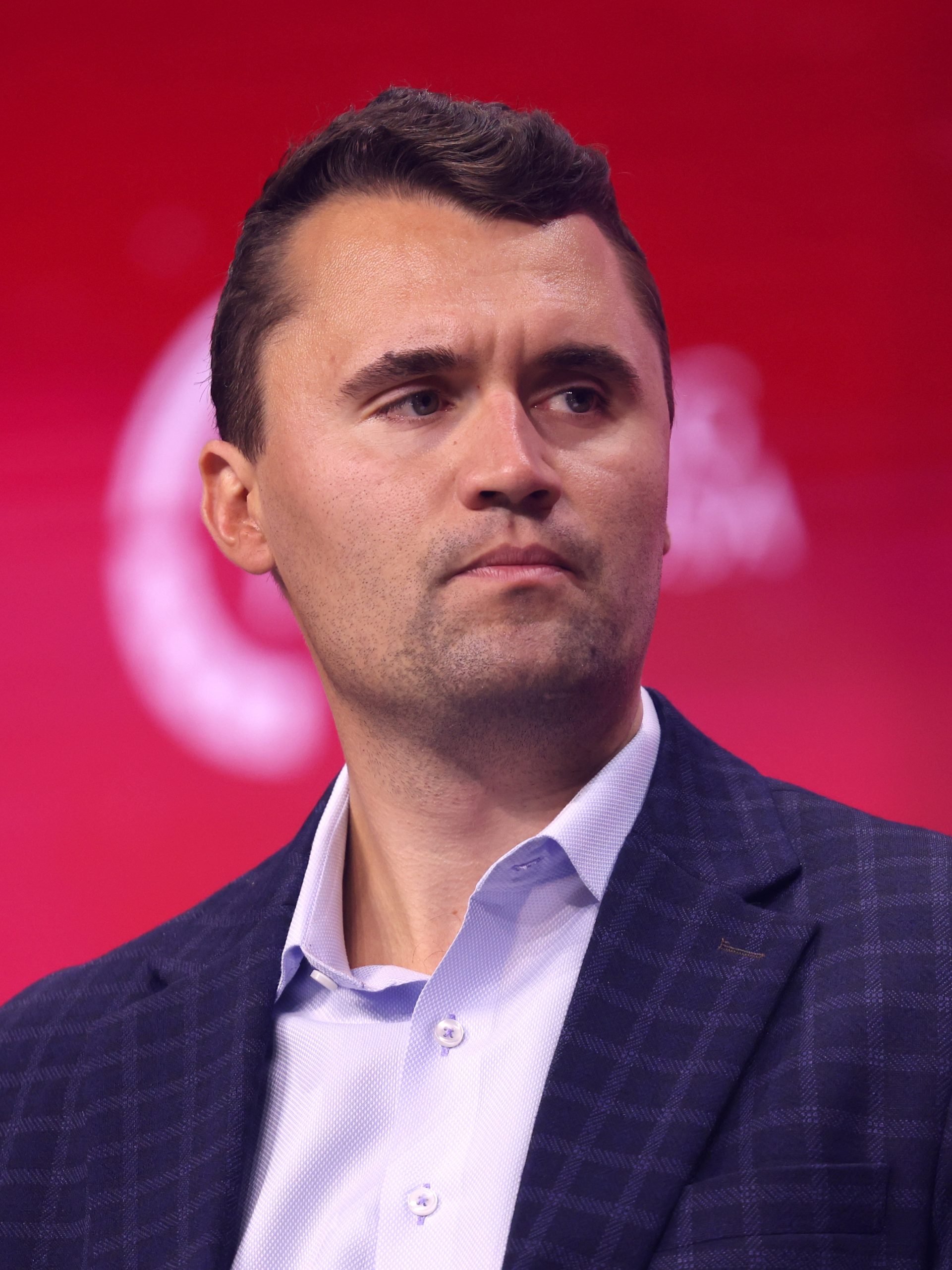 Charlie Kirk speaking with attendees at the 2025 Student Action Summit at the Tampa Convention Center in Tampa, Florida.
