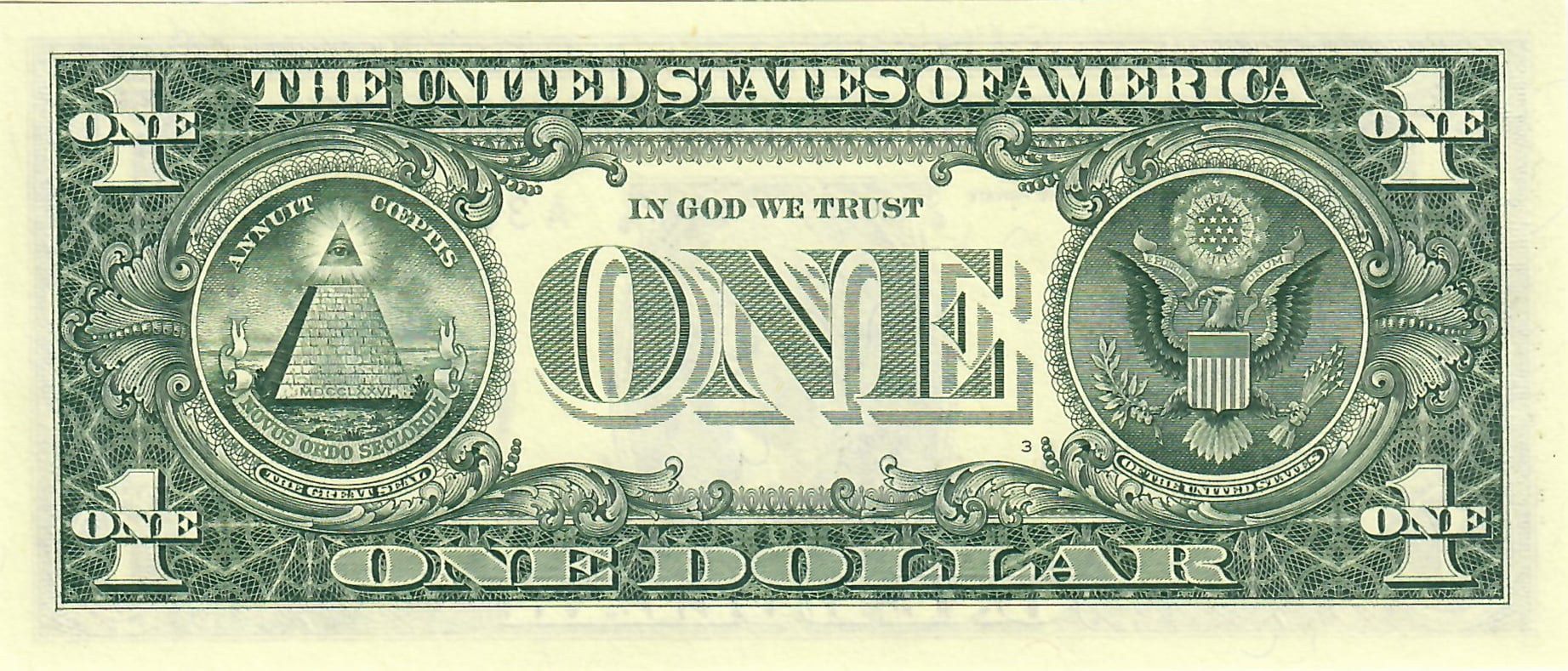 How In God We Trust Came Onto US Money and national Motto 1 The back of a US Dollar Bill (with In God We Trust)