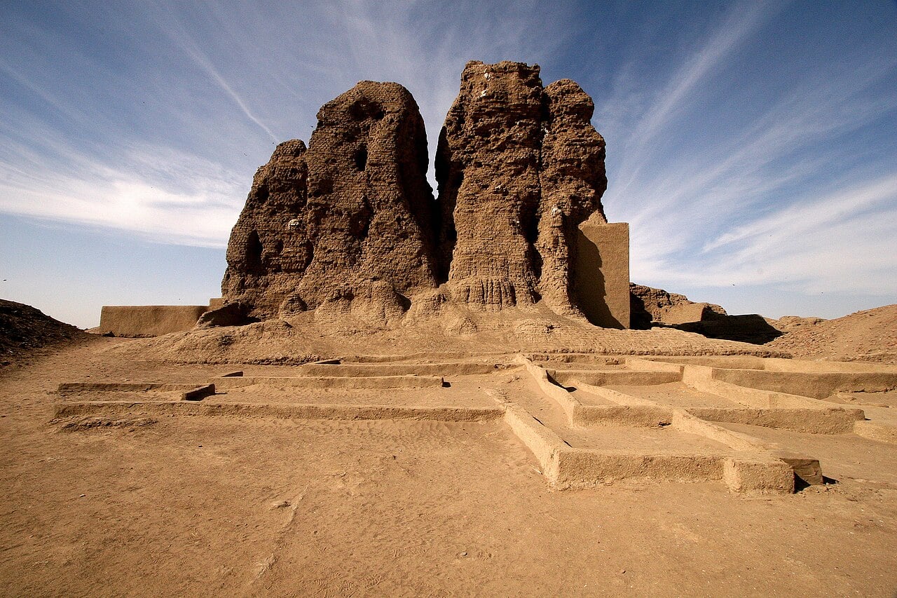 he large mud brick temple, known as the Western Deffufa in the ancient city of Kerma, Sudan