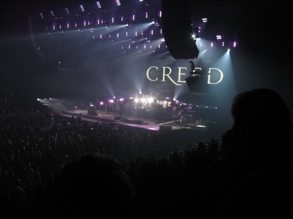 Creed's concert in the E Center (now known as the Maverik Center) in West Valley City, Utah on October 2, 2009
