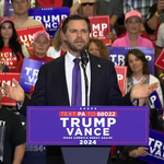 D Vance speaking at a rally in Wilmington, North Carolina as part of the 2024 United States presidential election