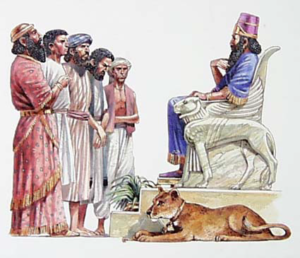 King Nebuchadnezzar demands the wise men tell him his dream