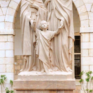 Archaeologists may have discovered the home Jesus grew up in (under Sisters of Nazareth convent) 9 Statue in front of the convent of Joseph and Mary with Baby Jesus - clearly indicates the nuns believe the home belonged to Jesus' family