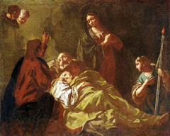 Joseph mourns his father's death, reassures his brothers they are safe, then passes from earth (Genesis 50:1 - 50:26) 1 The death of Joseph - Artist Unknown